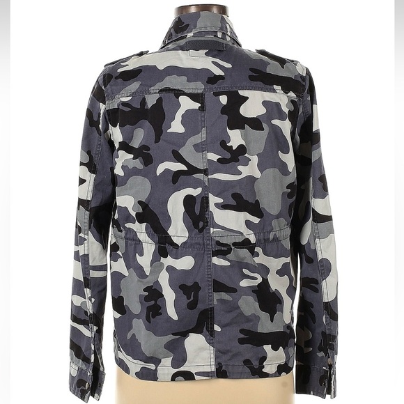 ROMEO + JULIET COUTURE Army Camo Jacket Grey Black Size Medium M - Picture 5 of 9